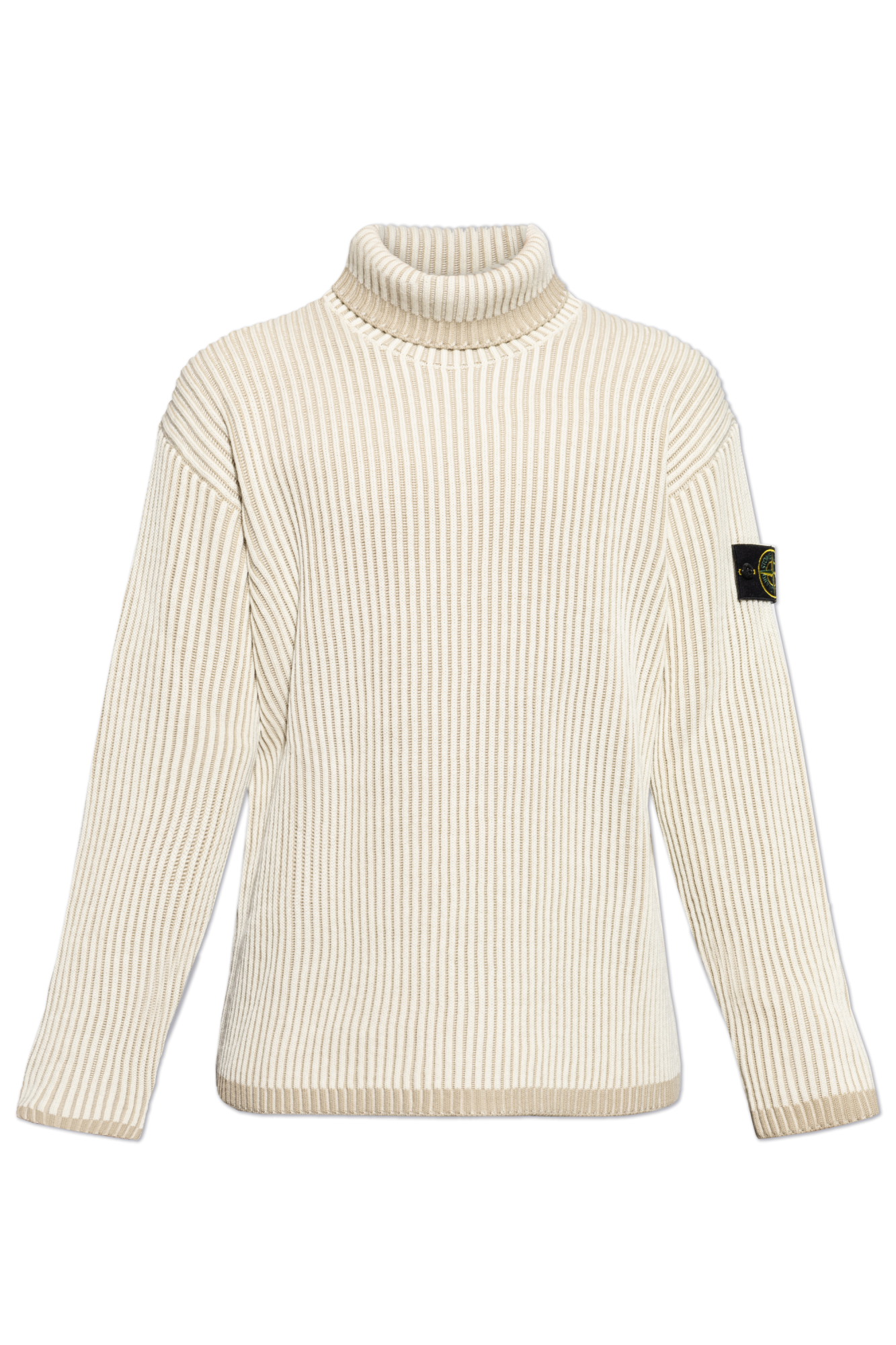 Cream Wool polo neck Stone Island Vitkac GB